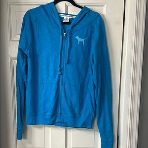 Victoria's Secret PINK Blue Zip-Up Hoodie